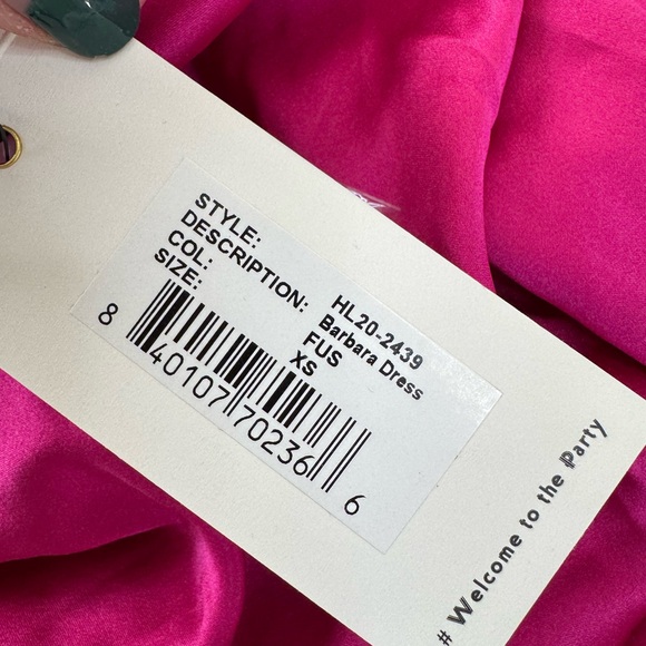 RETROFETE Silk Barbara Mini Dress in Orchid Pink size XS NEW $695 - Picture 13 of 16